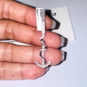 Real Diamond Anchor Cross Pendant, FREE APPRAISAL, Genuine Natural Diamonds, WOW